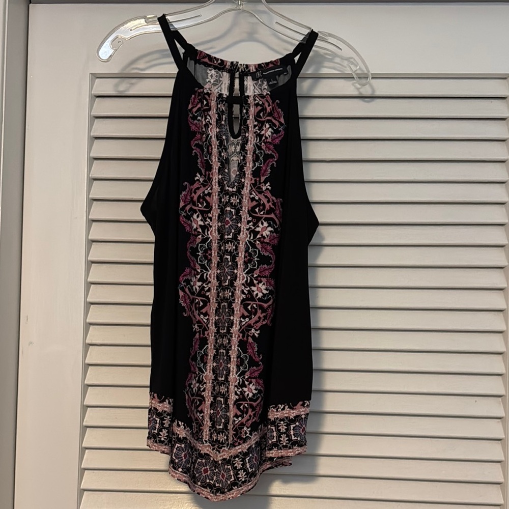 INC International Concepts Black and purple Women's Top